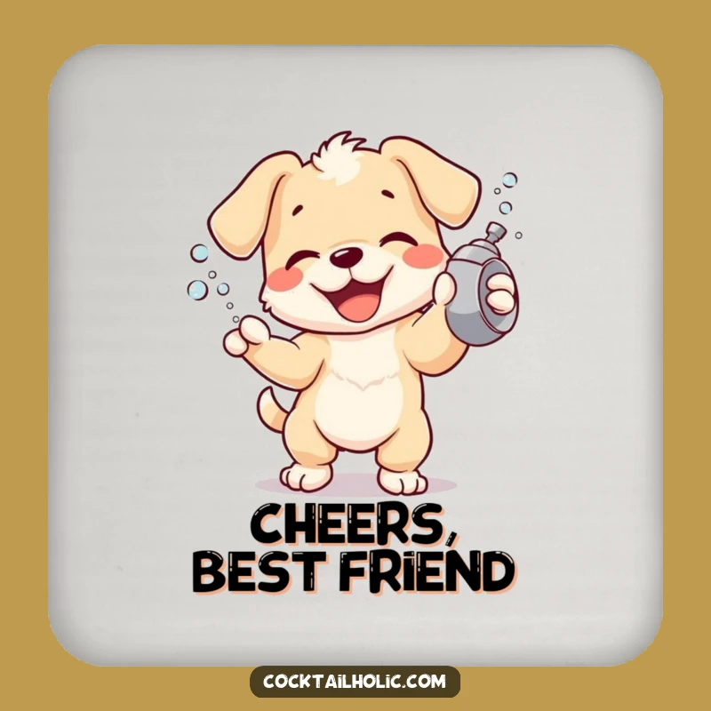 Funny Puppy Coaster: Joyful Shaking Drink Protector, Fun Funny Gift for Tables