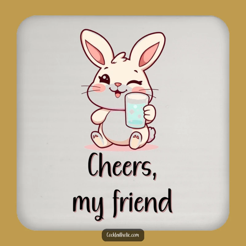 Funny Rabbit Coasters: Protect Surfaces with Charm Funny Gift
