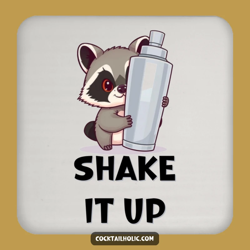 Funny Raccoon Drink Coaster: Mischievous Protection, Chic Funny Gift Accessory