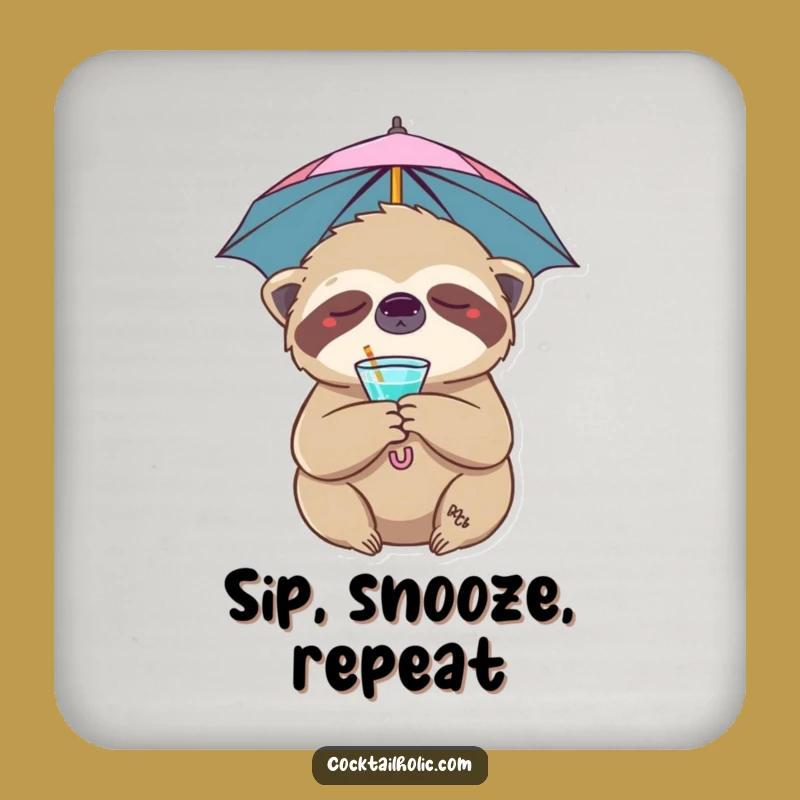 Funny Sloth Coasters: Protect Surfaces with this Cocktail Charm Funny Gift