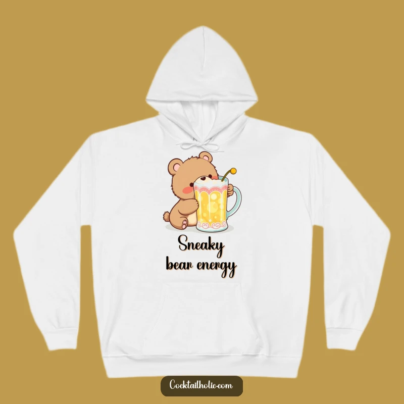 Funny Bear Cub Cocktail Hoodie: Cozy Mischief for Chilly Days!
