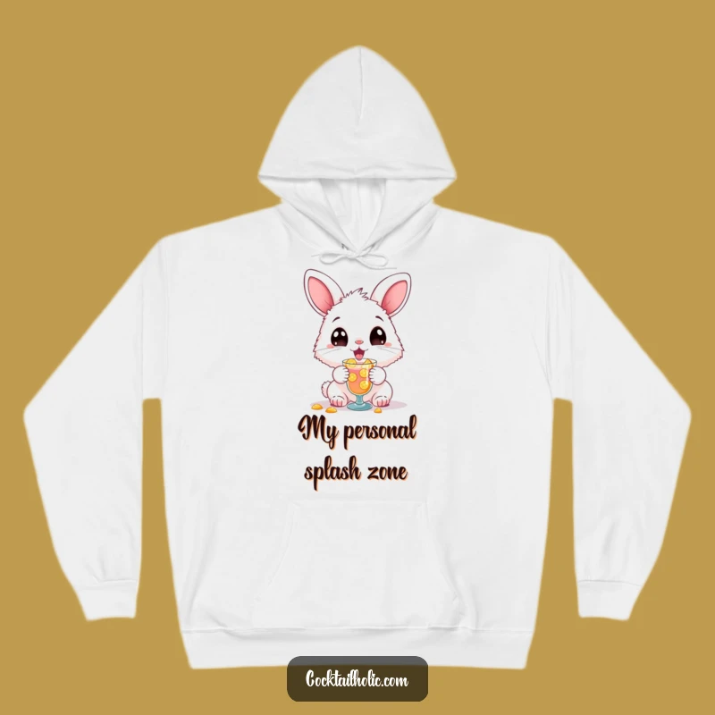 Funny Bunny Cocktail Spill Hoodie: Cozy Up with Chaotic Cuteness