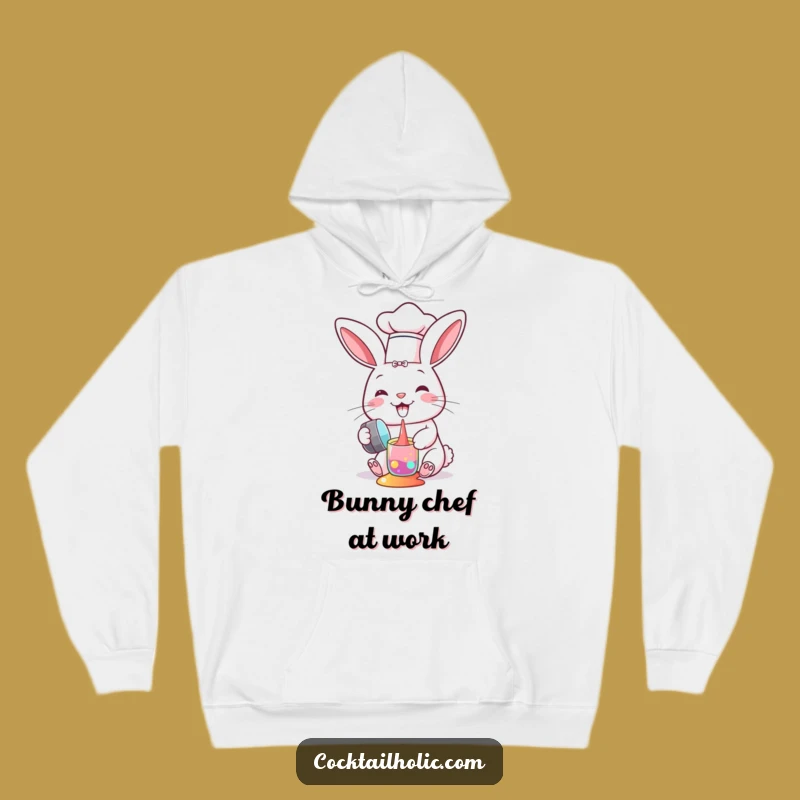 Funny Chef Bunny Spill Hoodie - Cozy & Humorous Kitchen Gift for Bakers