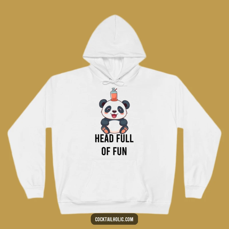 Funny Delighted Panda Cocktail Shaker Hoodie - Cozy & Adorable Warmth