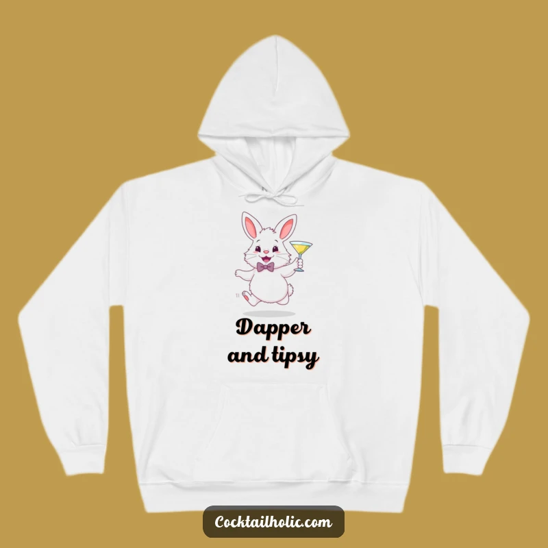Funny Martini Bunny Hoodie: Cozy Elegance for Playful Celebrations Gift