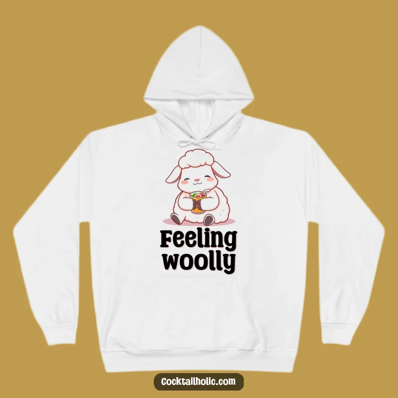 Funny Sheep Drink Hoodie: Cozy Calmness, Perfect Funny Gift for Ultimate Relaxation