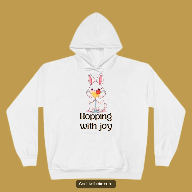 Cozy Funny Bunny Martini Hoodie: Warmth Meets Whimsy