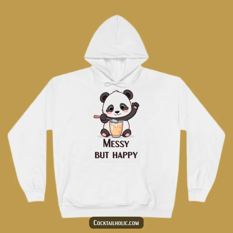 Funny Panda Mixologist Hoodie - Cozy Spoon Spill Sweatshirt Gift
