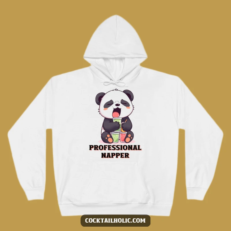 Cozy Funny Sleepy Panda Hoodie: Yawning Bear's Comfort, Great Gift