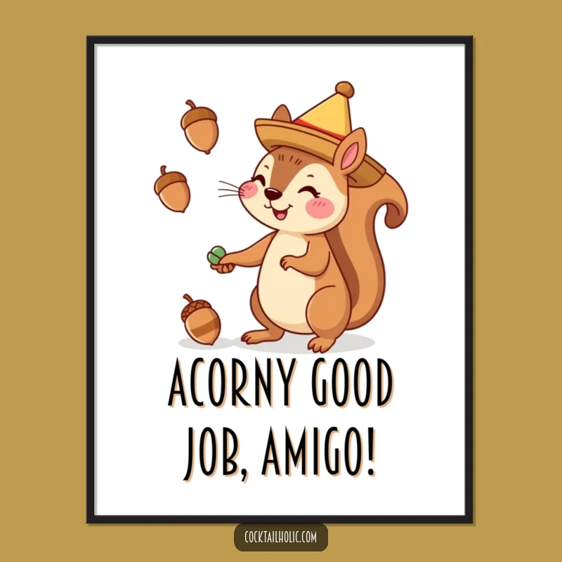 Free Printable Squirrel Fiesta Art – Funny Downloadable Wall Decor!