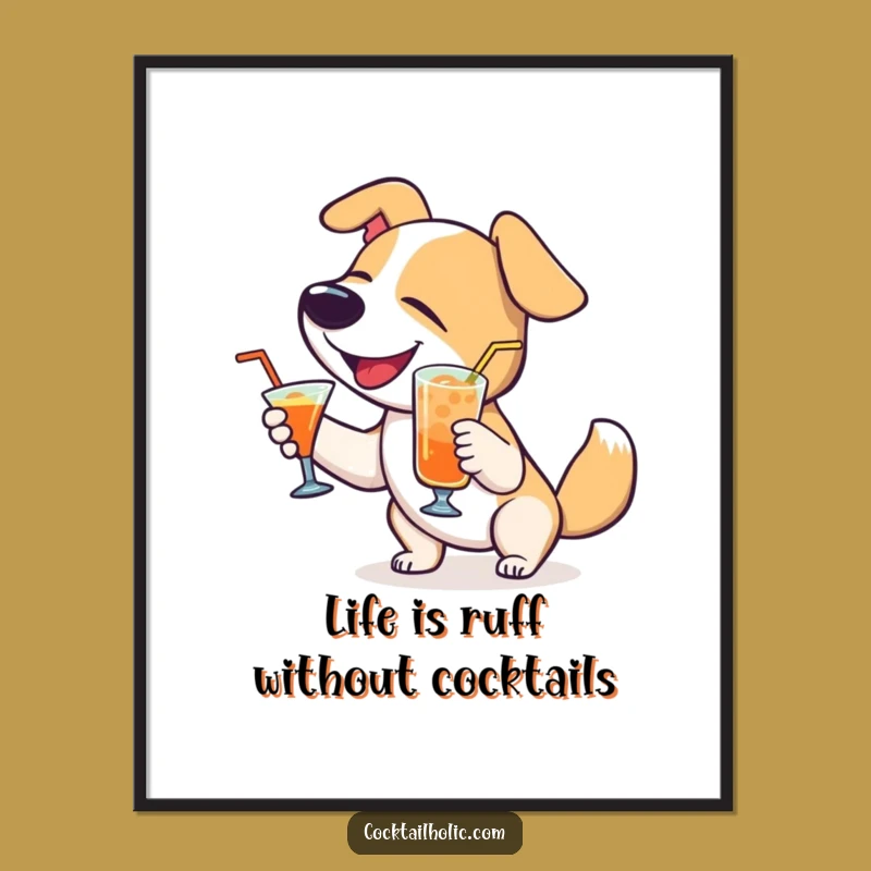 Free Printable Dog Cocktail Wall Art: Hilarious Downloadable Art for a Happy Home