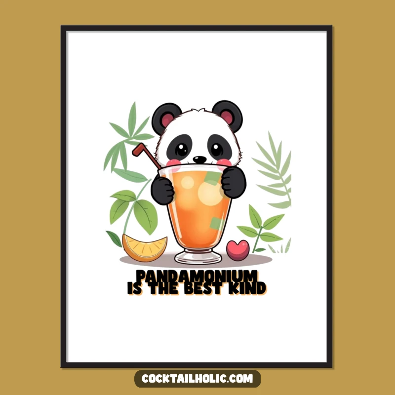 Free Printable Panda Cocktail Wall Art: Hilarious Downloadable Art for a Fun Vibe
