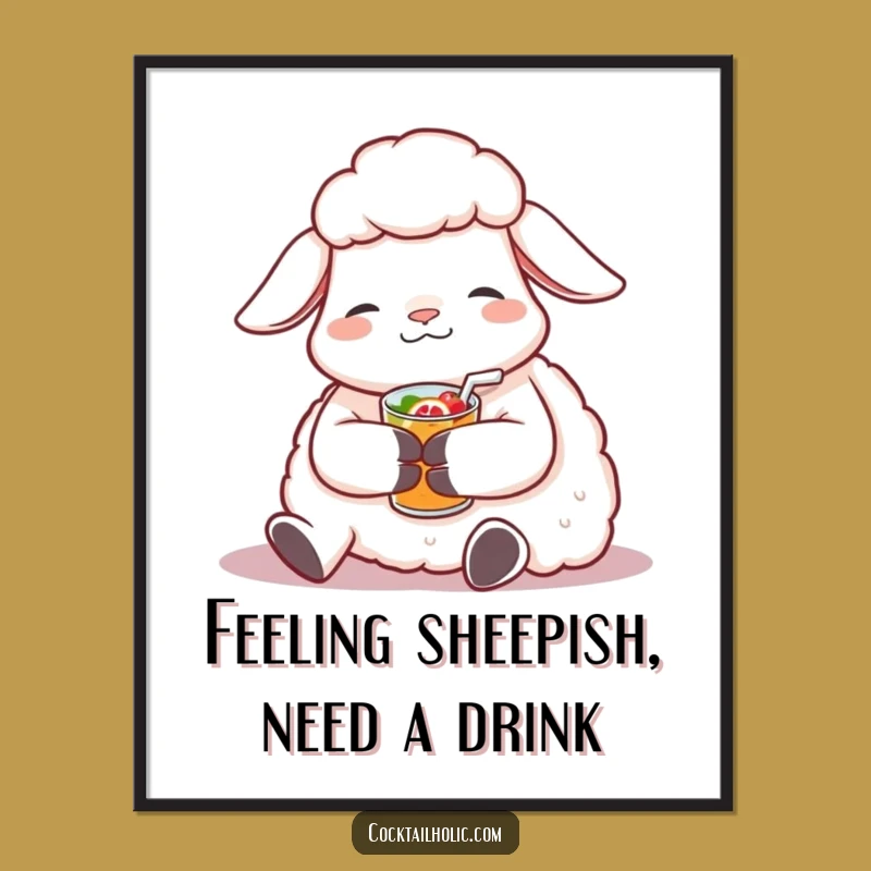 Free Printable Sheep Relaxation Wall Art: Calm & Quirky Downloadable Art for Peace