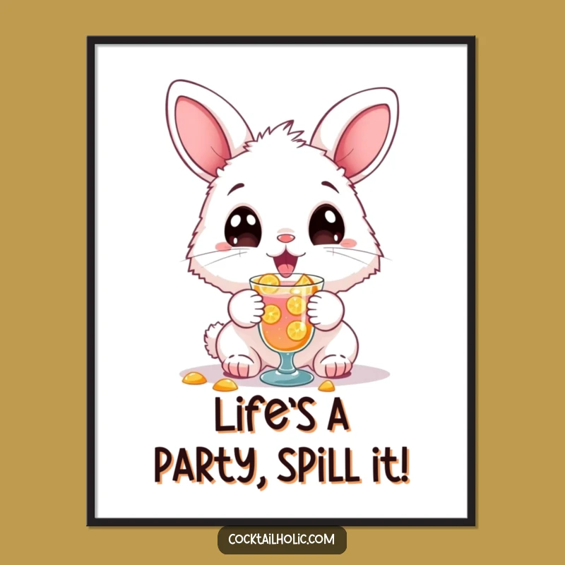 Free Printable Bunny Cocktail Art – Funny Downloadable Wall Decor!