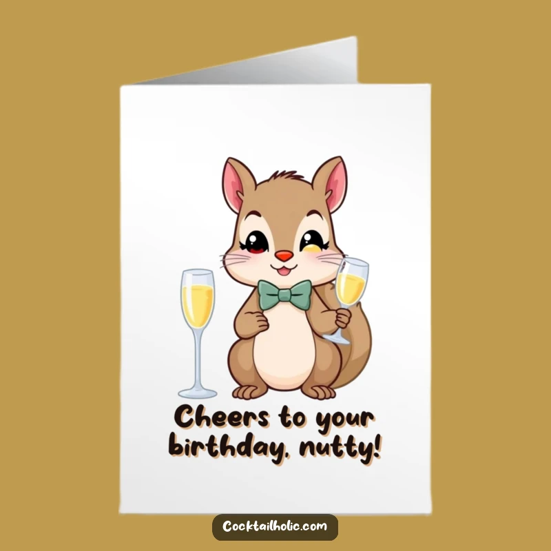 Free Printable Dapper Squirrel Birthday Card: Funny Celebration Downloadable Greeting!