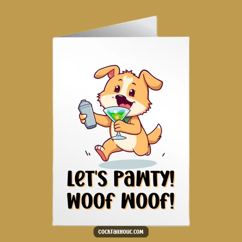 Free Printable Dog Birthday Card: Energetic Pup Chasing Fun Downloadable
