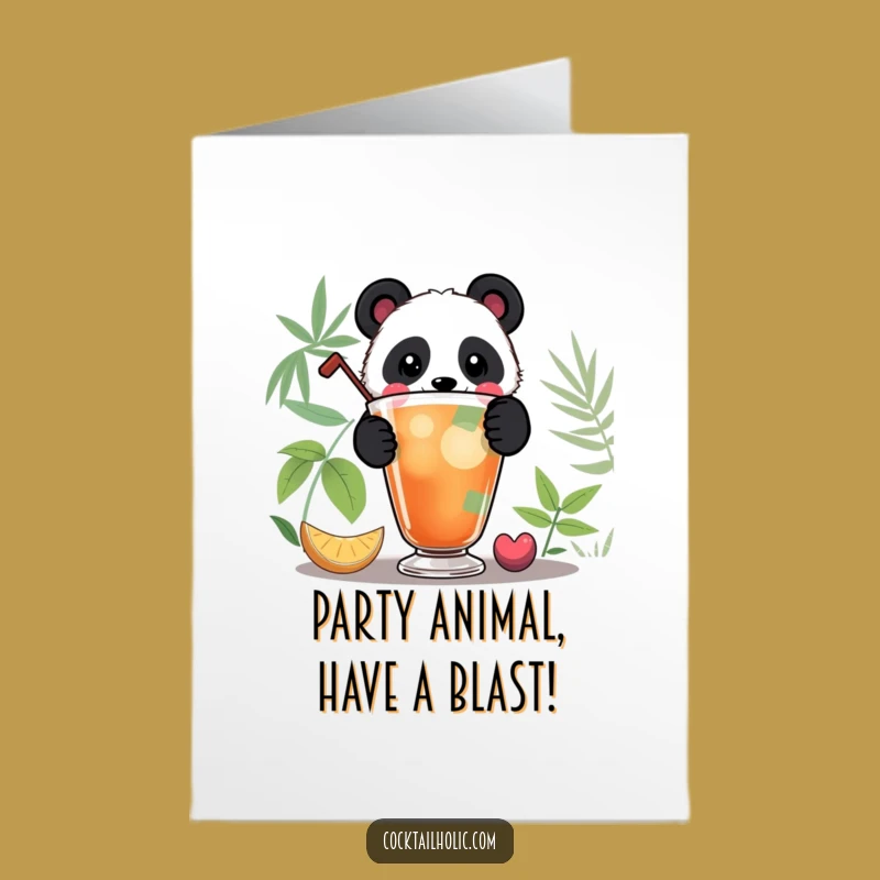 Free Printable Panda Birthday Card: Hilarious Cocktail Fun for a Roaring Good Time