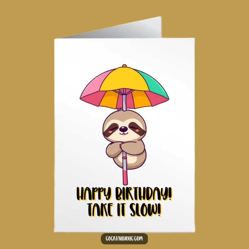 Free Printable Sloth Chill Birthday Card – Funny Downloadable Laid-Back Gift!
