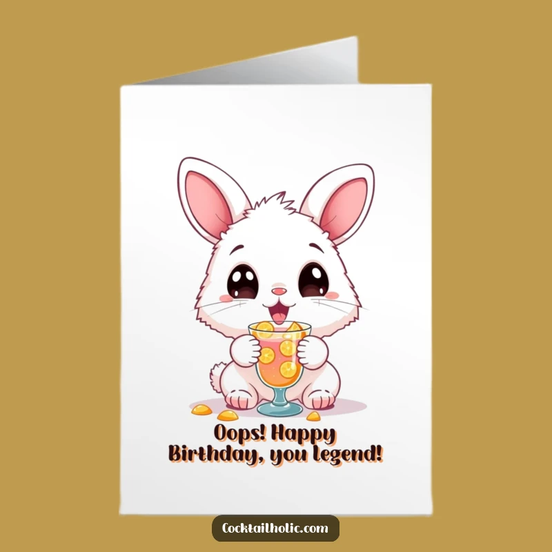 Free Printable Bunny Cocktail Chaos Birthday Card – Funny Downloadable Gift!