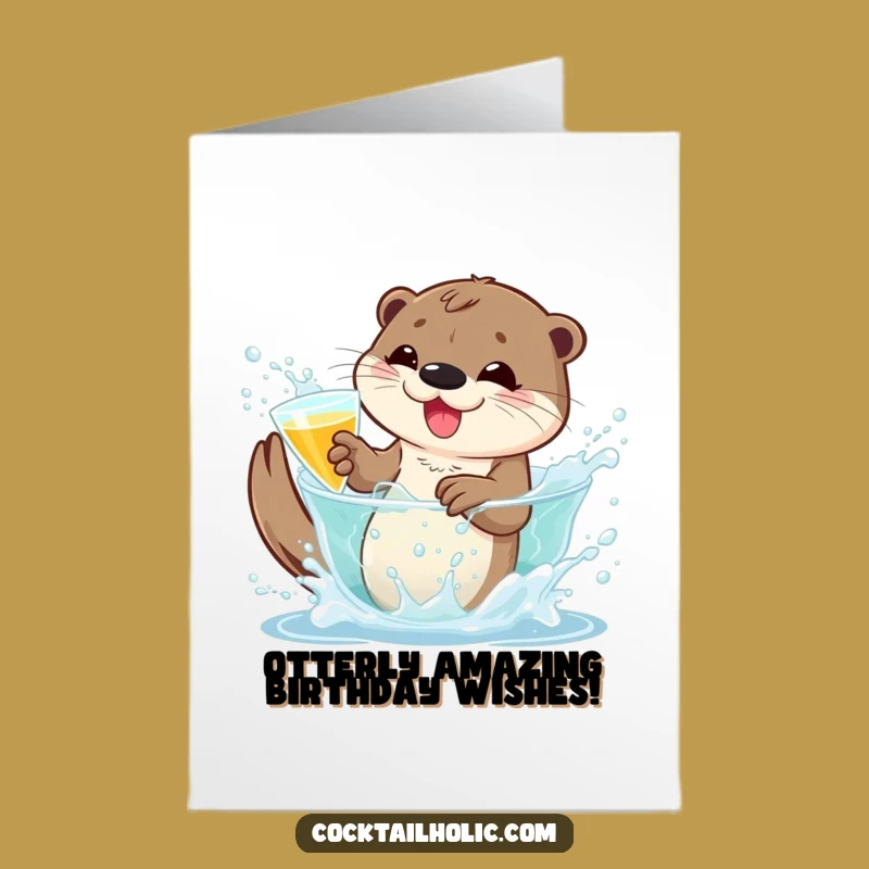 Free Printable Otter Birthday Card: Splashy Fun Downloadable Cheers