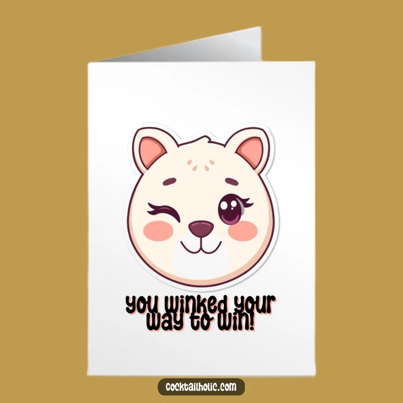 Free Printable Con-GRAD-ulations Card: Funny Winking Animal Downloadable