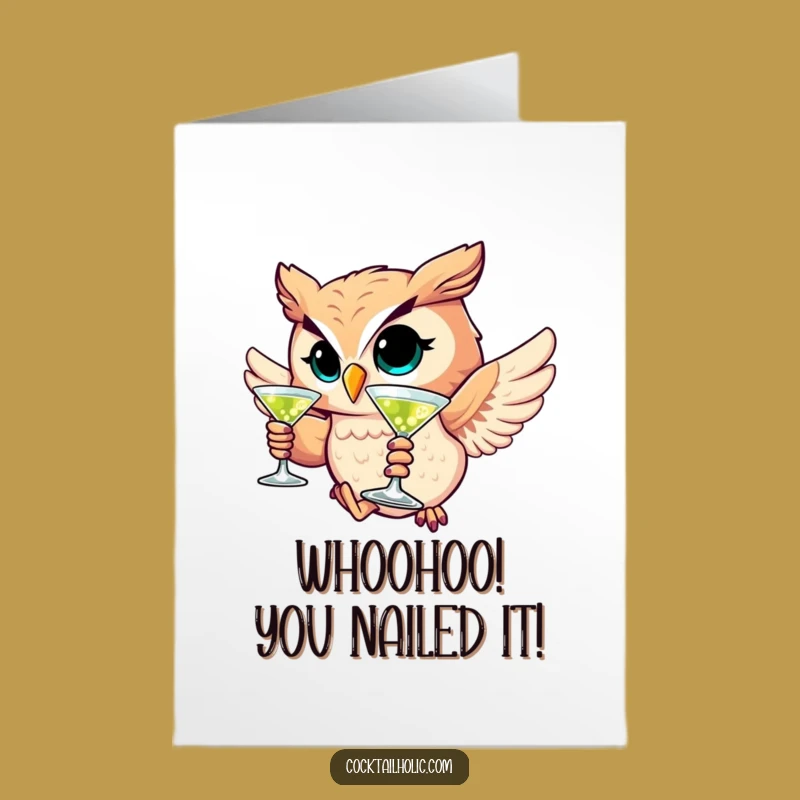 Free Printable Owl Cheers Card – Funny Downloadable Congratulations Gift!