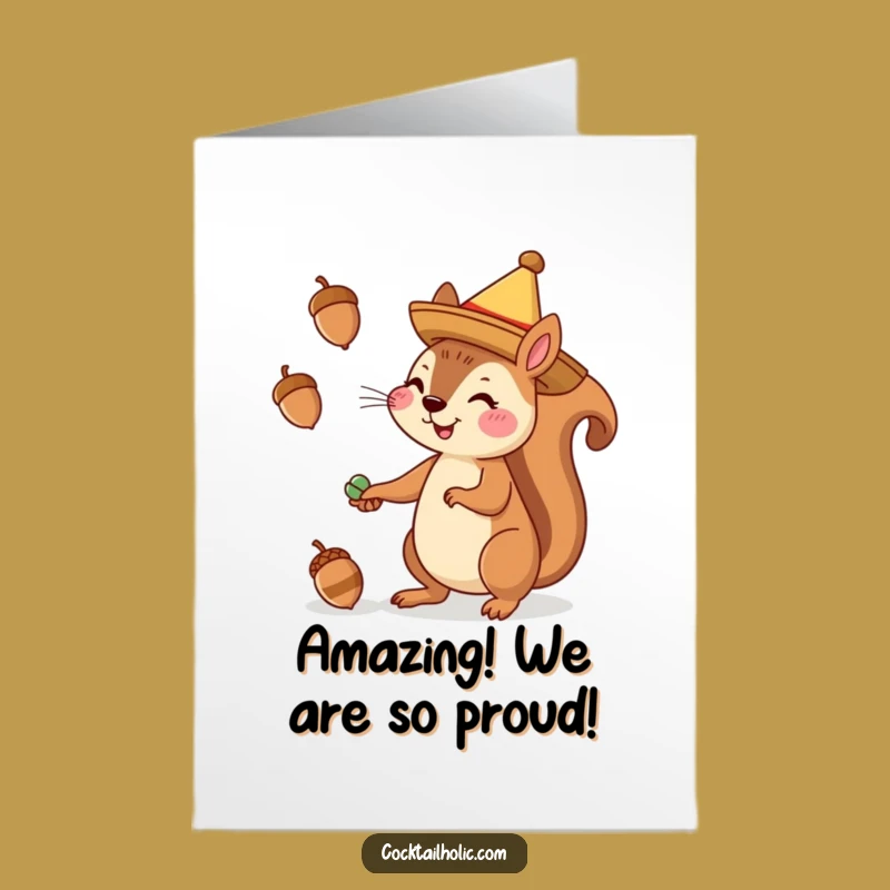 Free Printable Squirrel Congrats Card – Funny Downloadable Fiesta Gift!