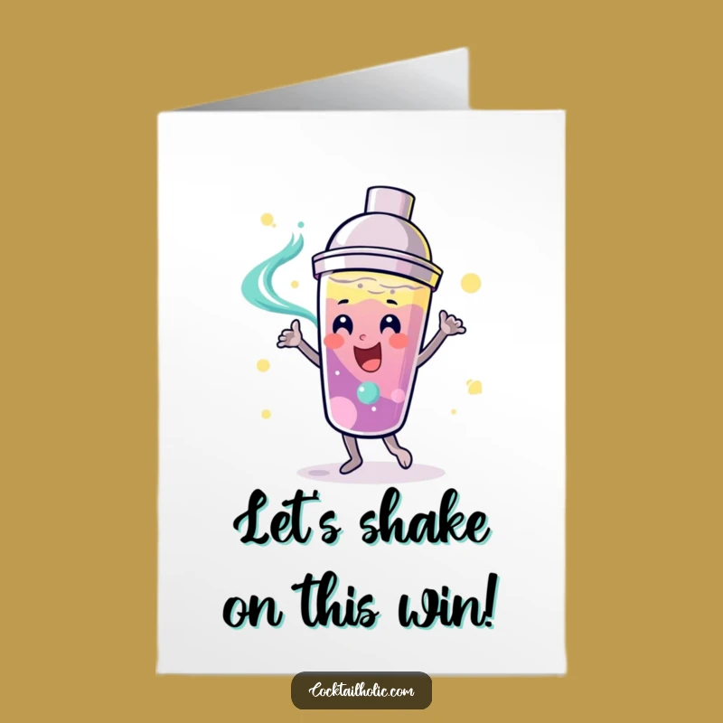 Free Printable Congrats Card: Dancing Shaker, Humorous Downloadable Celebration Gift