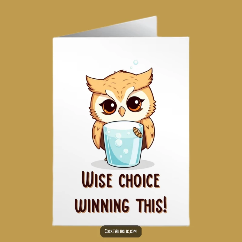 Free Printable Owl Congratulations Card: Investigate Success with a Special Brew