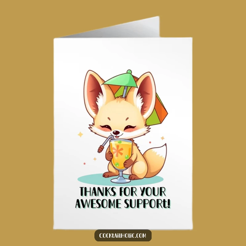 Free Printable Fennec Fox Thank You Card - Funny Downloadable Gratitude