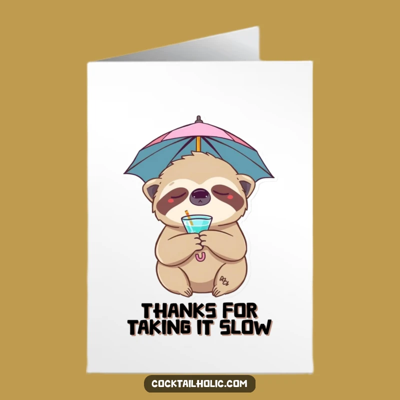 Free Printable Sloth Thank You Card: Sleepy Appreciation Downloadable Gift