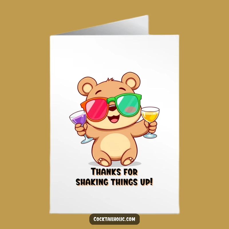 Free Printable Thank You Card: Juggling Bear Expresses Gratitude! Downloadable Surprise