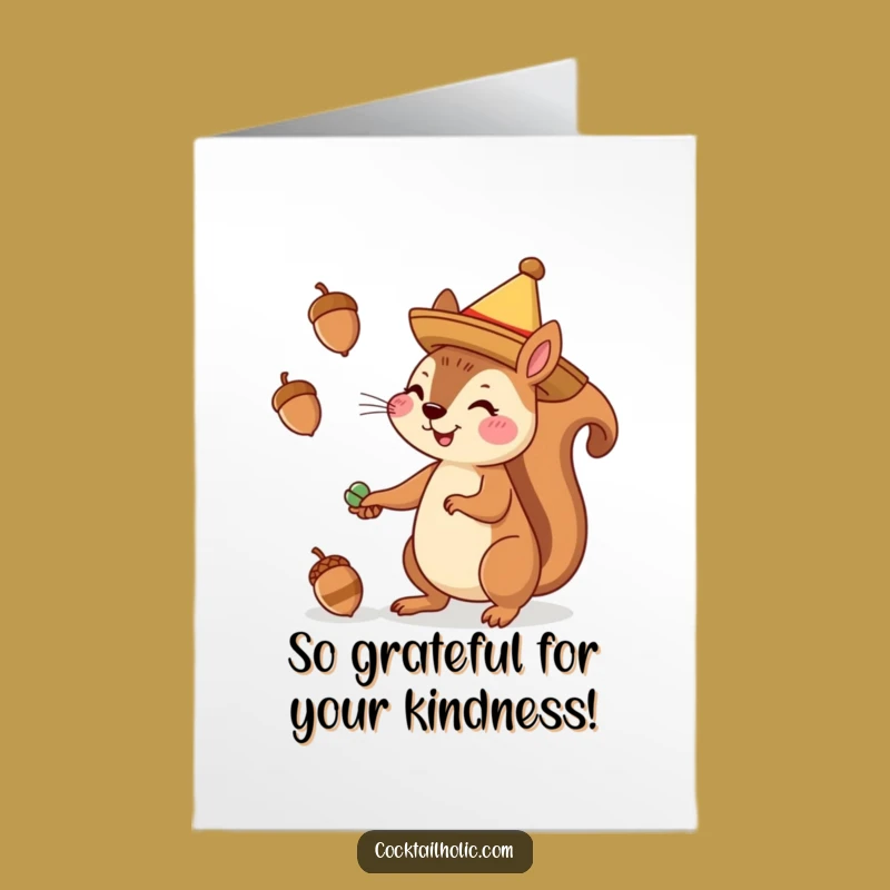 Free Printable Squirrel Thank You Card – Funny Downloadable Fiesta Gift!