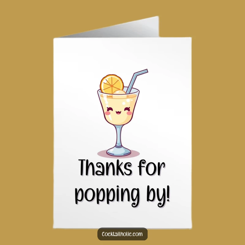 Hilarious Thank You Card: Kawaii Cocktail Thanks - Free Printable Downloadable Art