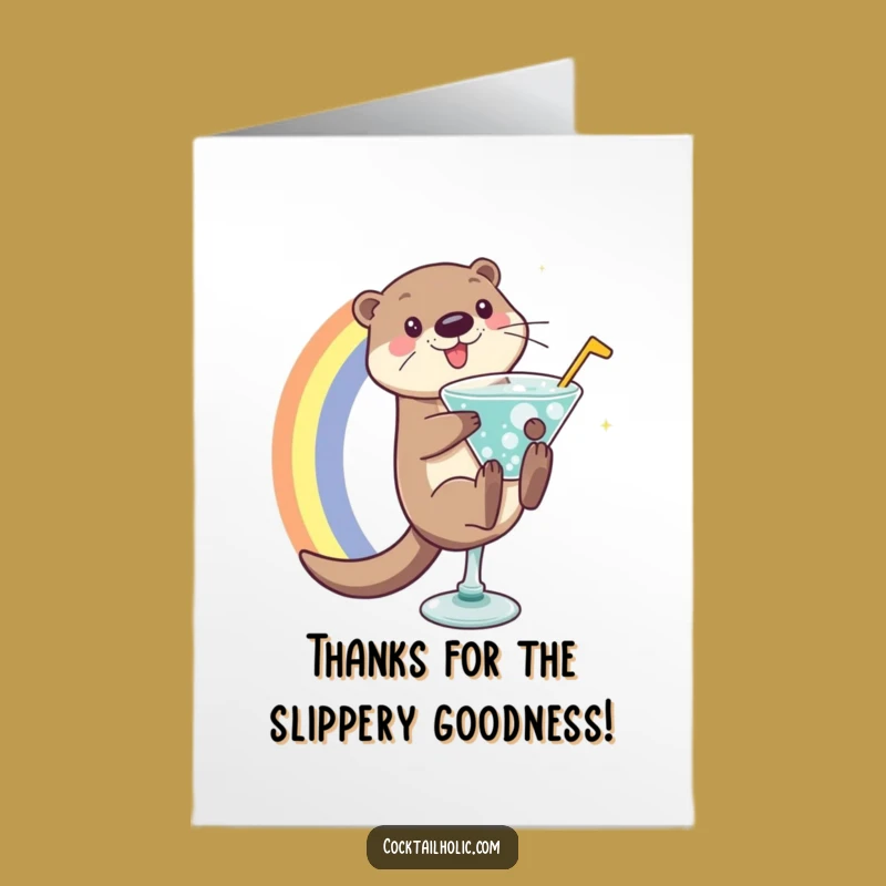Free Printable Otter Thank You Card: Whimsical Downloadable Gift for Sweet Thanks!