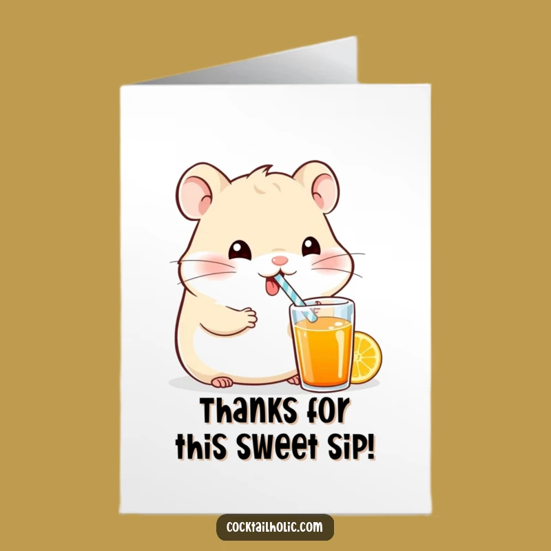 Free Printable Hamster Thank You Card: Adorable Downloadable Gift for Showing Gratitude!