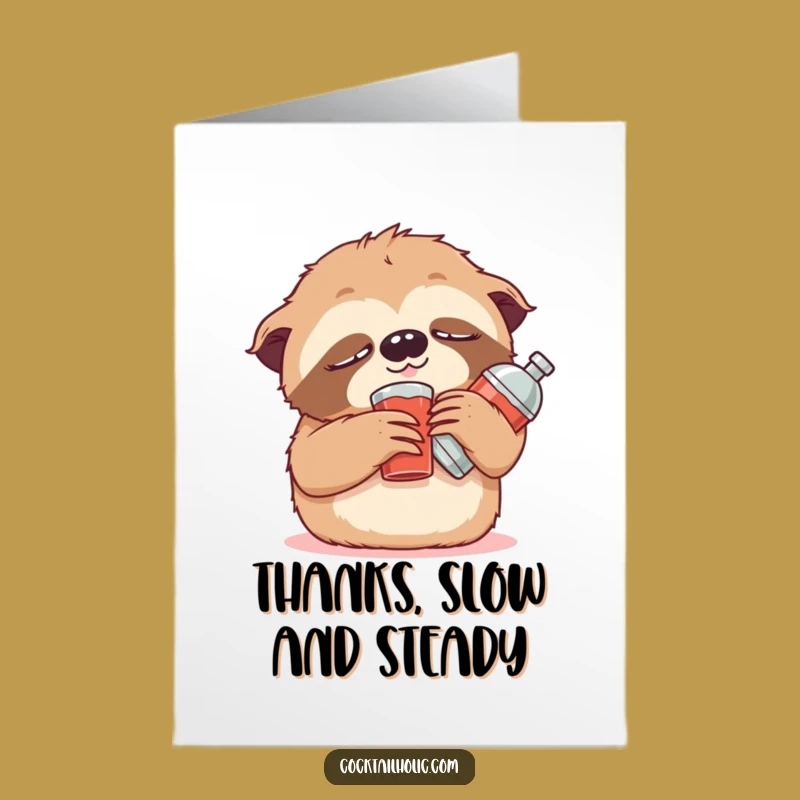 Sweet Free Printable Thank You Card: Sloth Thanks You (Eventually!)