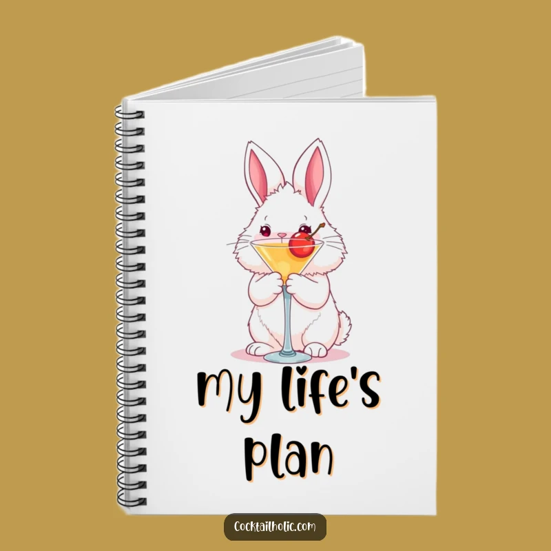 Funny Bunny Martini Notebook: Jot Down Your Thoughts with Fun
