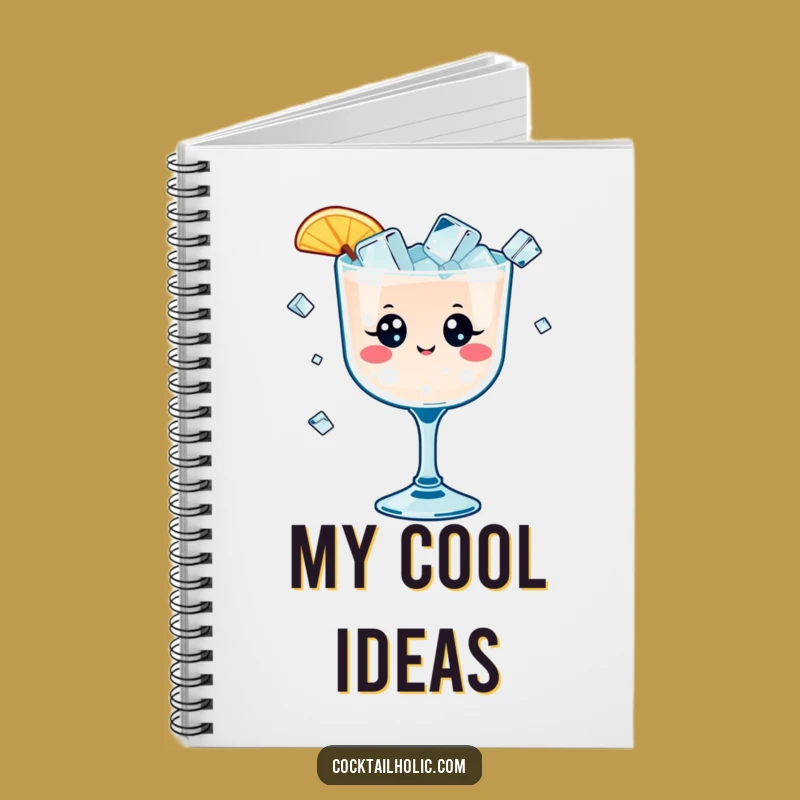 Funny Kawaii Cocktail Notebook - Jot Down Fun with This Ice Cubes Gift