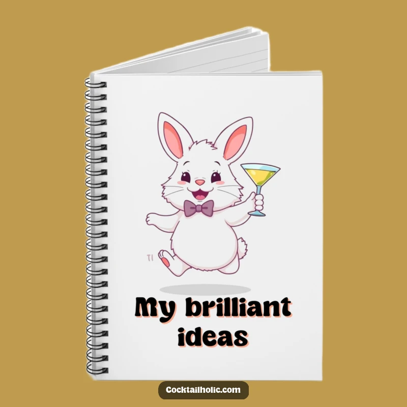 Funny Martini Bunny Notebook: Jot Down Ideas with Elegant Fun Gift