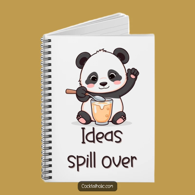 Funny Panda Mixologist Notebook - Journal Gift for Playful Ideas
