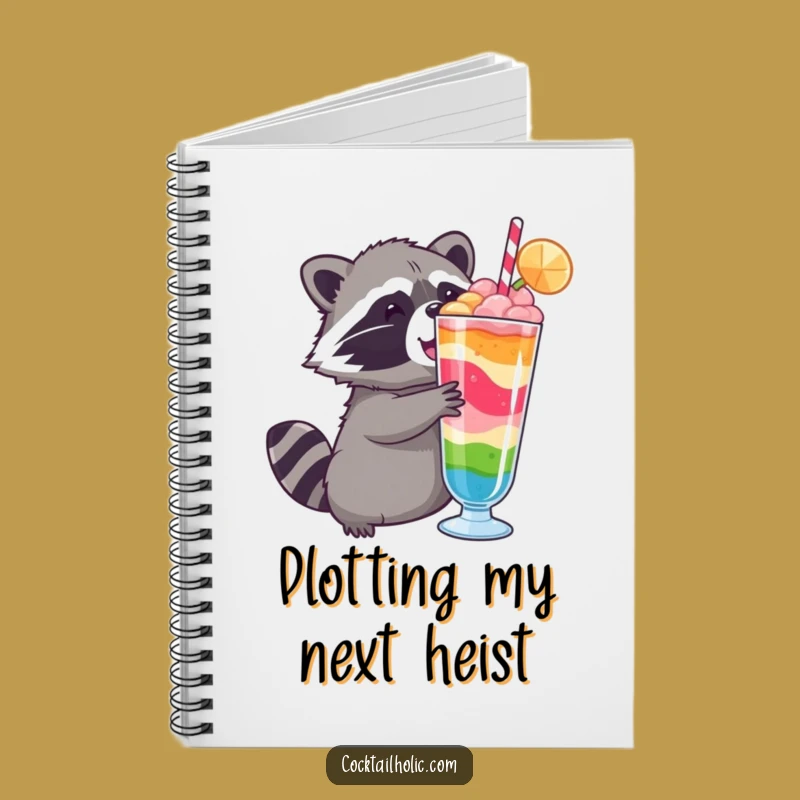 Funny Raccoon Notebook: Drink Lover's Journal, Hilarious Stationery for Notes and Ideas