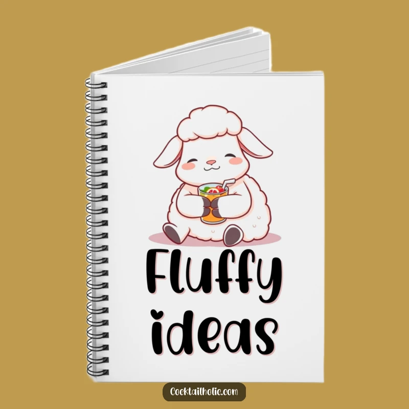 Funny Sheep Drink Notebook: Jot Down Peaceful Thoughts, Perfect Funny Gift for Dreamers