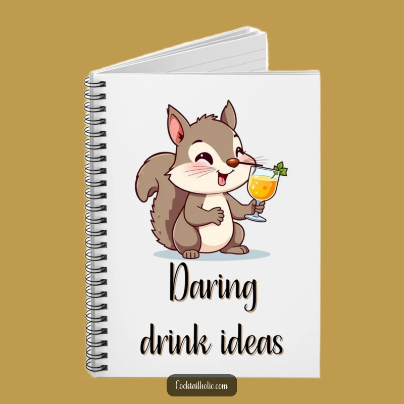 Funny Squirrel Cocktail Notebook: Jot Down Ideas with Balancing Fun