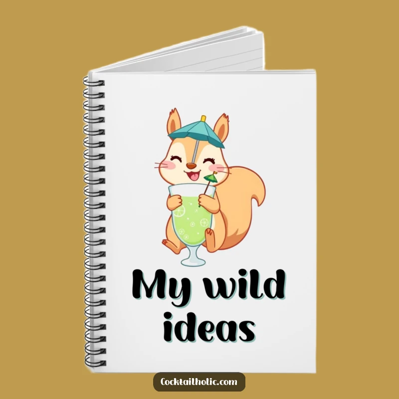 Funny Squirrel Notebook: Cheerful Drink Jumper Journal, Perfect Funny Gift for Writers