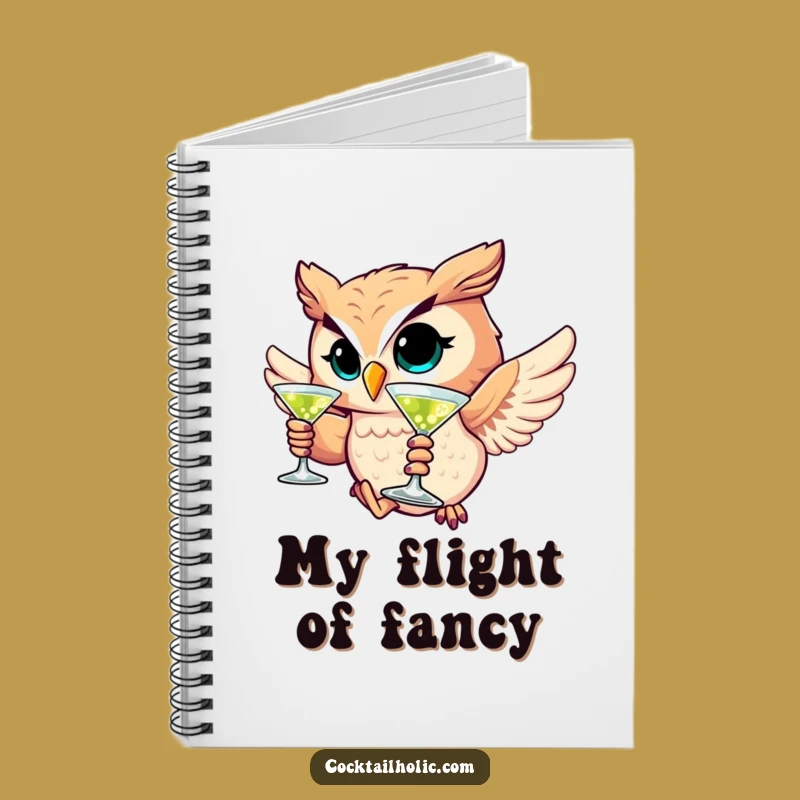 Funny Winking Owl Martini Notebook: Jot Down Your Witty Ideas!