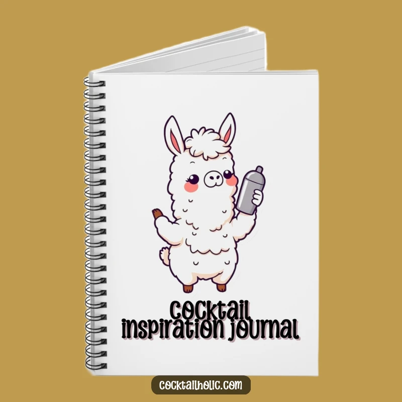 Funny Wobbly Llama Notebook: Jot Down Ideas with Cocktail Shaker Fun