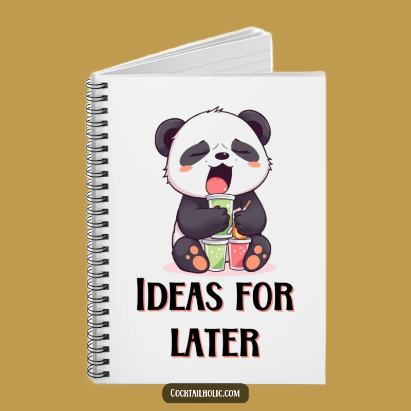 Funny Sleepy Panda Notebook: Yawning Bear's Journal, Perfect For Notes