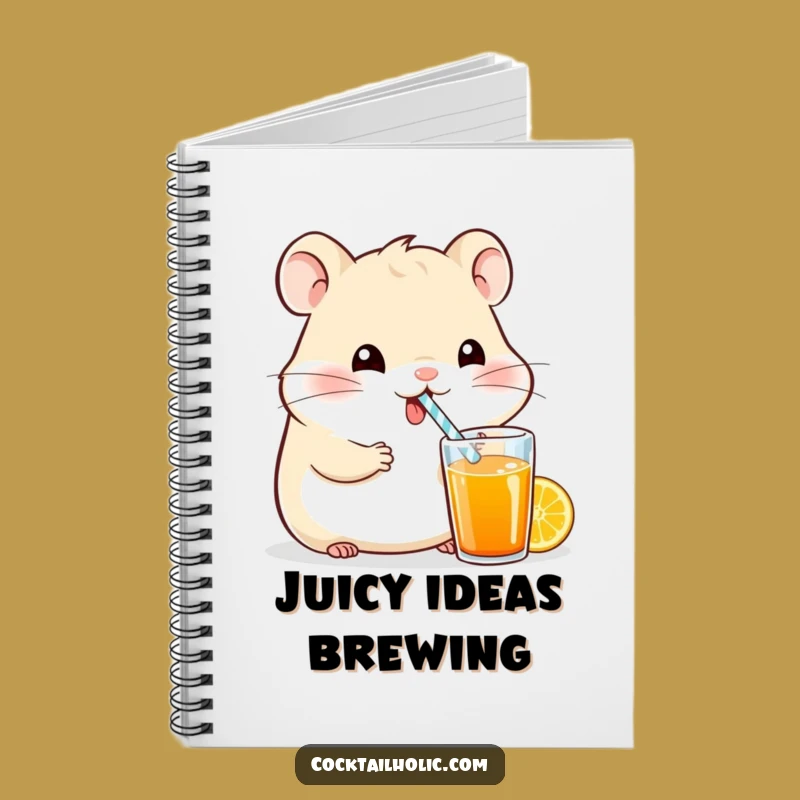 Funny Hamster Notebook: Cute Cartoon Drink Journal, Perfect Funny Gift for Writers