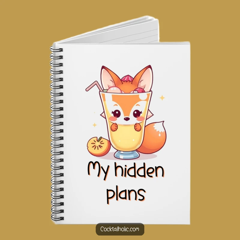 Funny Fox Notebook: Jot Down Secrets with a Peek Funny Gift